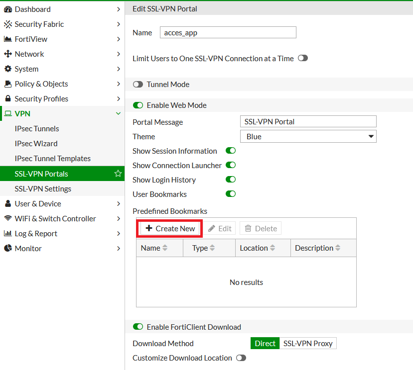 forti ssl vpn