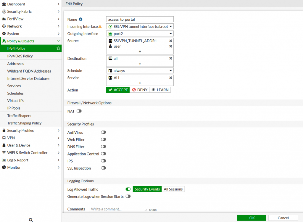 Tutoriel Configuration Fortinet VPN SSL All IT Network