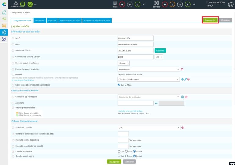 Configuration de Centreon | All IT Network