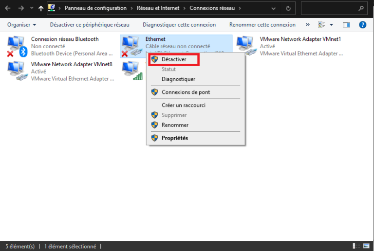 Activer ou désactiver les réseaux Windows | All IT Network