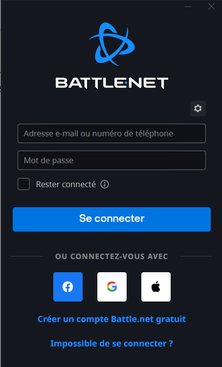 Connexion à Battle.net
