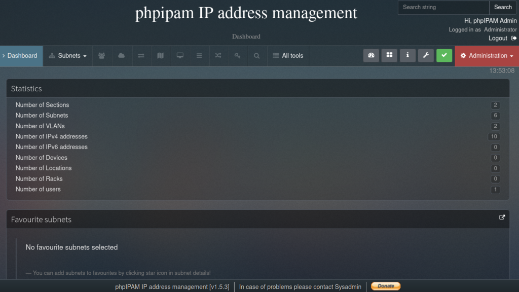 phpIPAM application