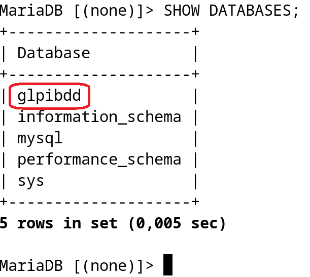 voir base de données mariaDB